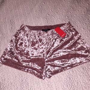 Forever 21 pink velvet shorts